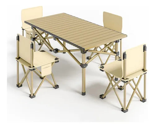 mesa con sillas para exterior