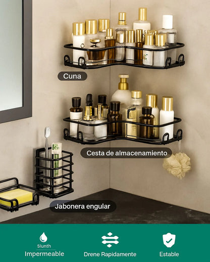 Repisa de acero inoxidable x4 para ducha